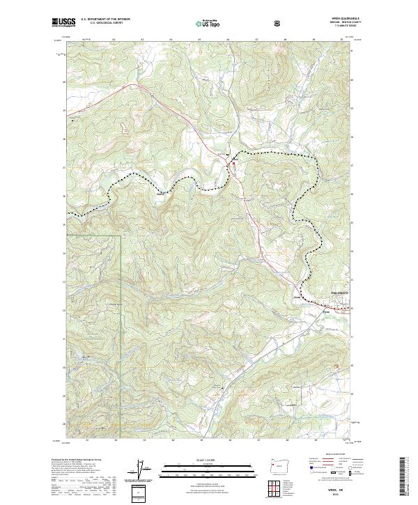 USGS Topographic Map – Wren