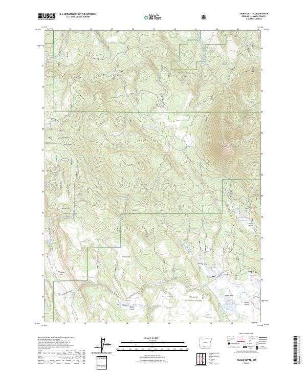 USGS Topographic Map – Yainax Butte