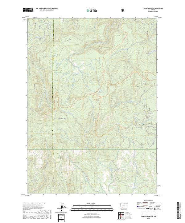 USGS Topographic Map – Yamsay Mountain