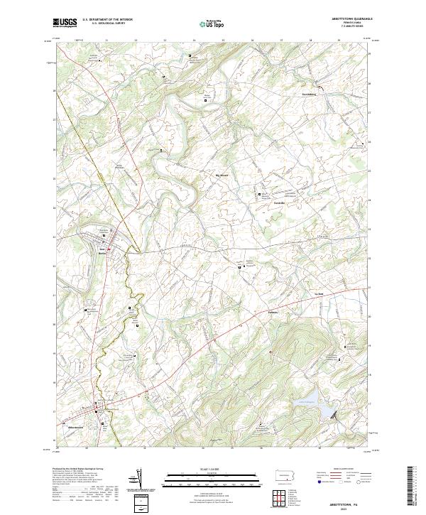 USGS Topographic Map – Abbottstown