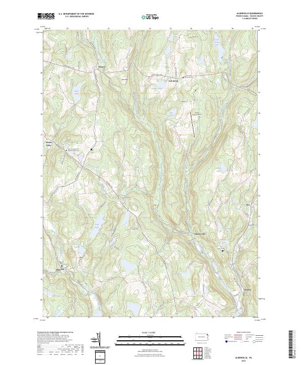USGS Topographic Map – Aldenville