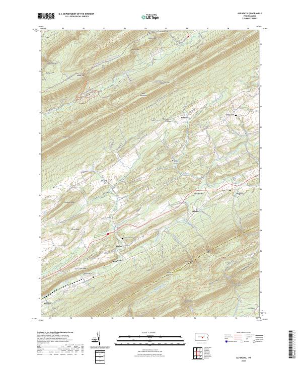USGS Topographic Map – Alfarata