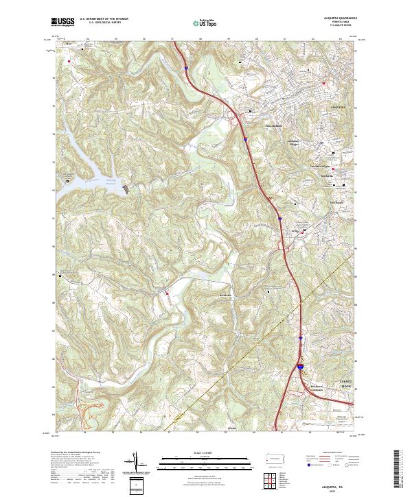 USGS Topographic Map – Aliquippa