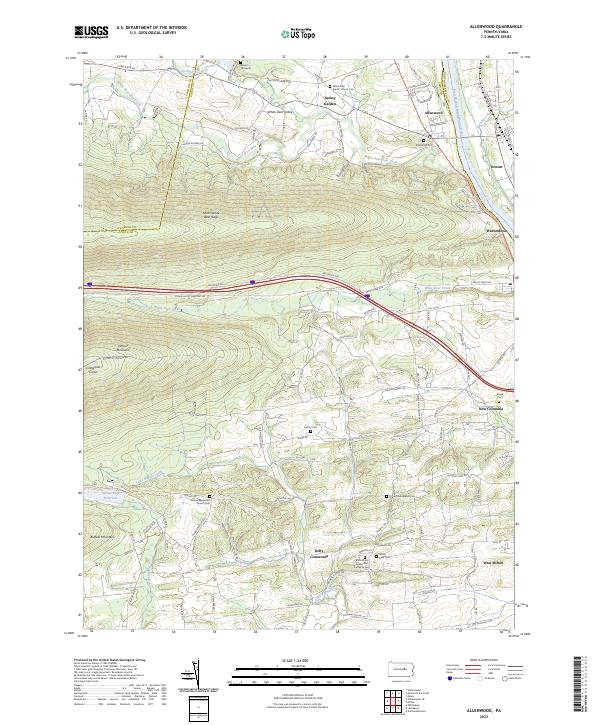 USGS Topographic Map – Allenwood