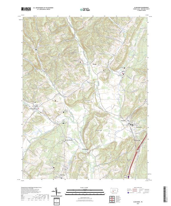 USGS Topographic Map – Alum Bank