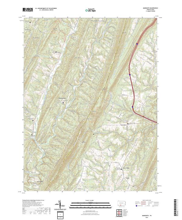 USGS Topographic Map – Amaranth