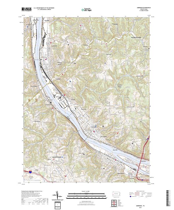 USGS Topographic Map – Ambridge
