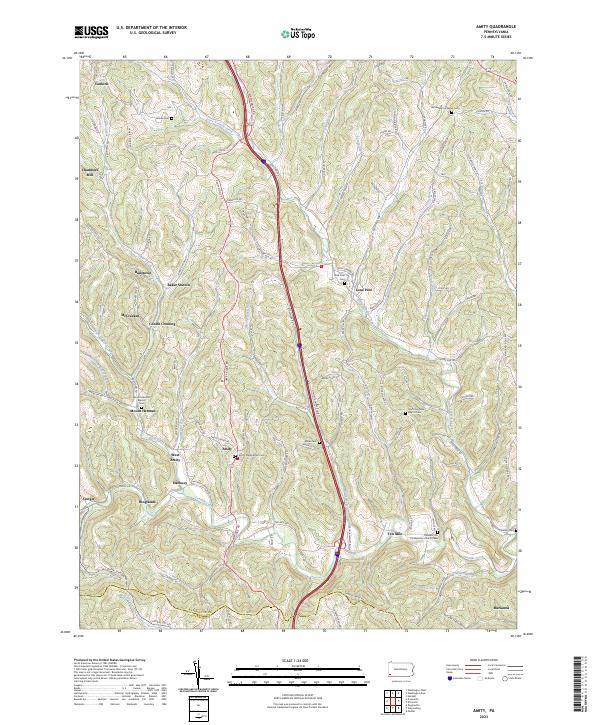 USGS Topographic Map – Amity