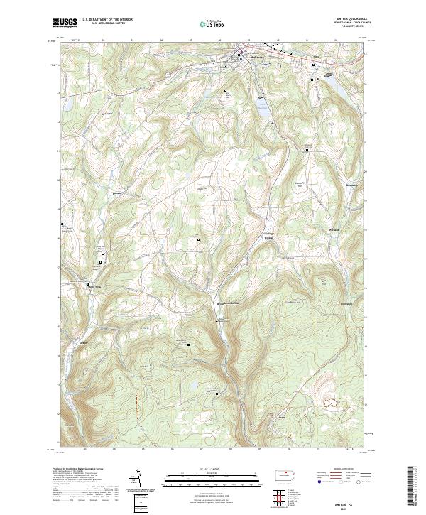 USGS Topographic Map – Antrim
