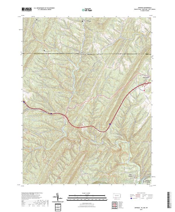 USGS Topographic Map – Artemas