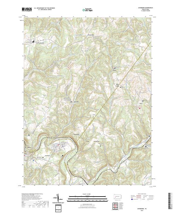 USGS Topographic Map – Avonmore