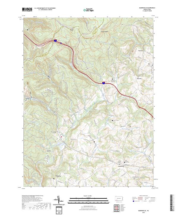 USGS Topographic Map – Bakersville