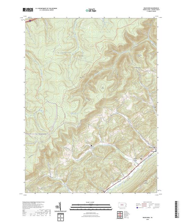 USGS Topographic Map – Bear Knob
