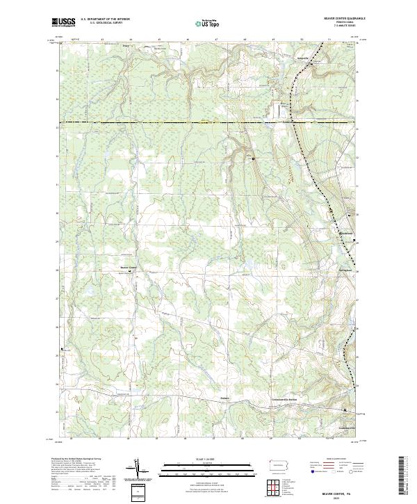 USGS Topographic Map – Beaver Center