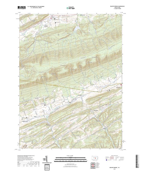 USGS Topographic Map – Beaver Springs