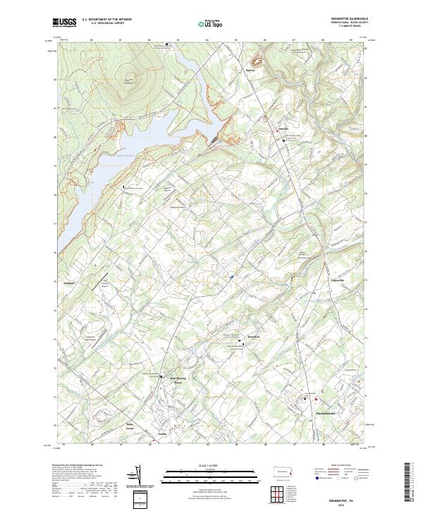 USGS Topographic Map – Bedminster
