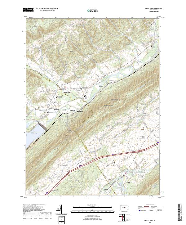 USGS Topographic Map – Beech Creek