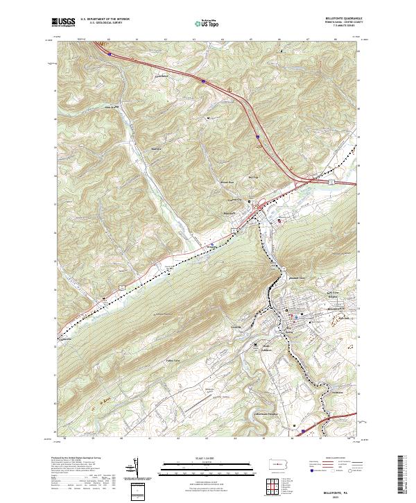 USGS Topographic Map – Bellefonte