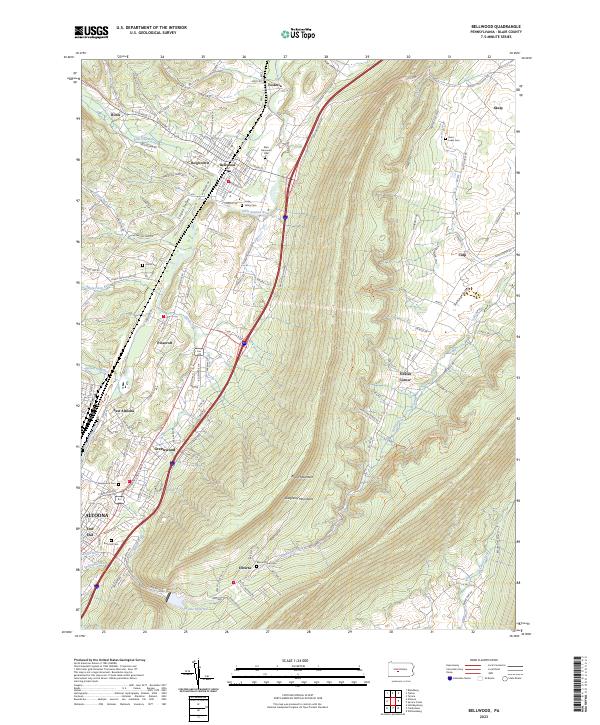 USGS Topographic Map – Bellwood