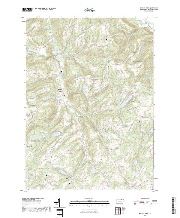 USGS Topographic Map – Bentley Creek
