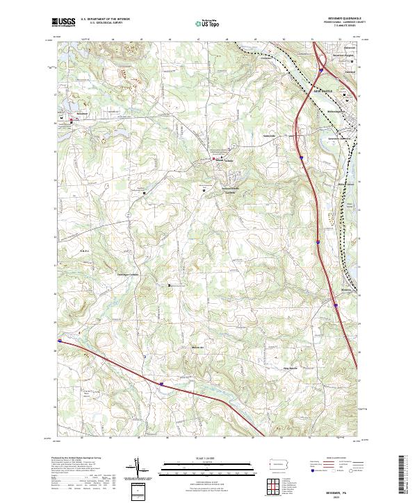 USGS Topographic Map – Bessemer