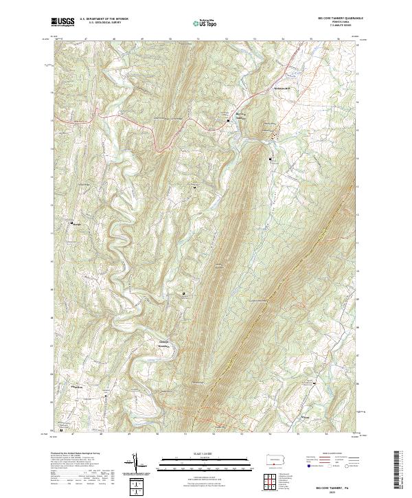 USGS Topographic Map – Big Cove Tannery