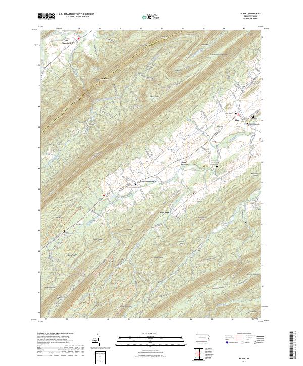 USGS Topographic Map – Blain