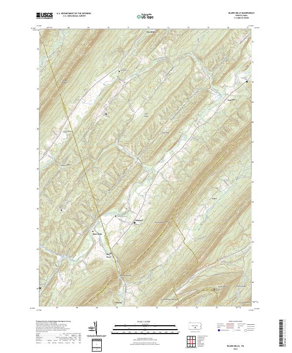 USGS Topographic Map – Blairs Mills