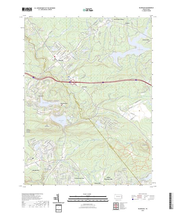 USGS Topographic Map – Blakeslee
