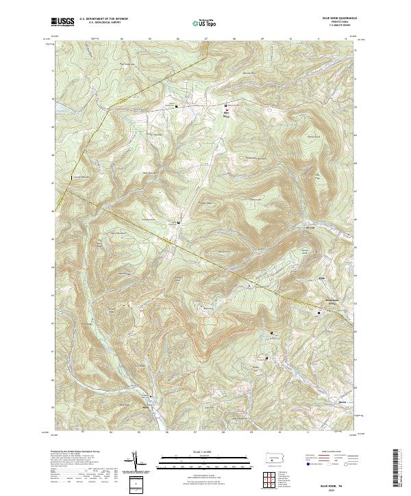 USGS Topographic Map – Blue Knob