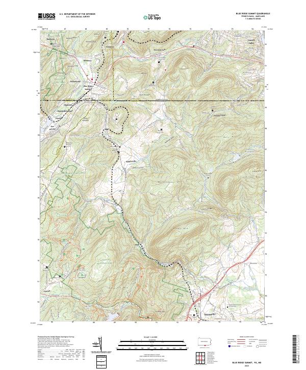 USGS Topographic Map – Blue Ridge Summit