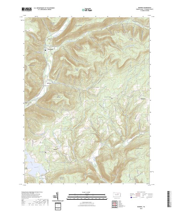 USGS Topographic Map – Bodines