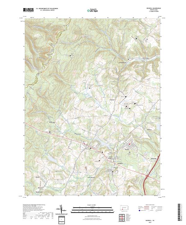 USGS Topographic Map – Boswell