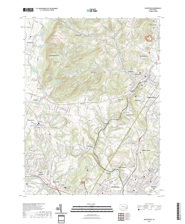 USGS Topographic Map – Boyertown