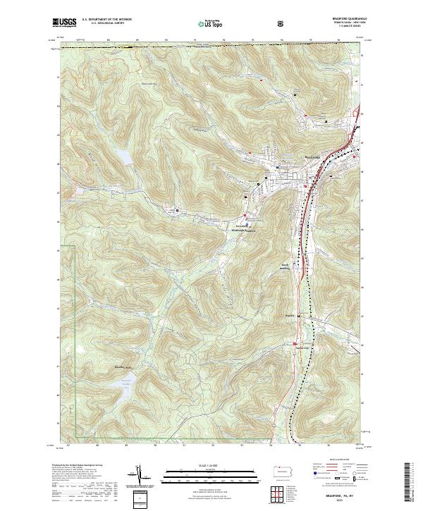 USGS Topographic Map – Bradford