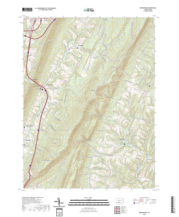 USGS Topographic Map – Breezewood