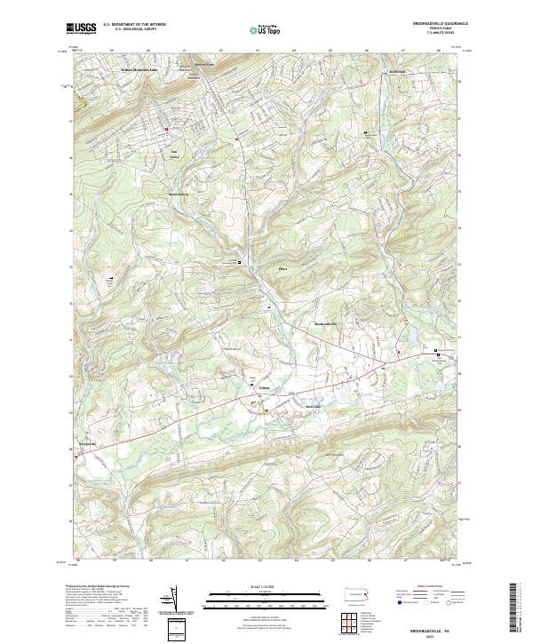USGS Topographic Map – Brodheadsville