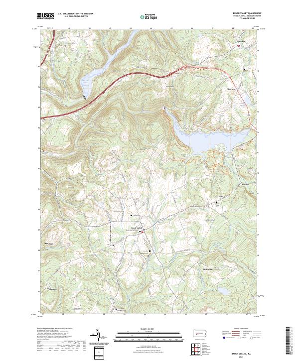 USGS Topographic Map – Brush Valley