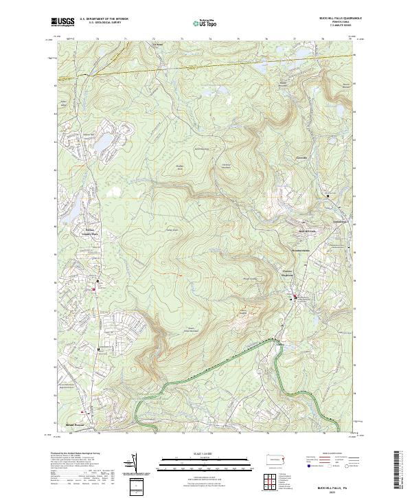 USGS Topographic Map – Buck Hill Falls