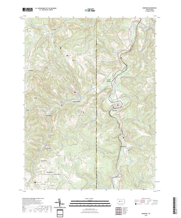 USGS Topographic Map – Burnside