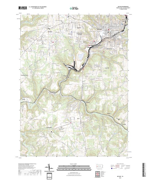 USGS Topographic Map – Butler