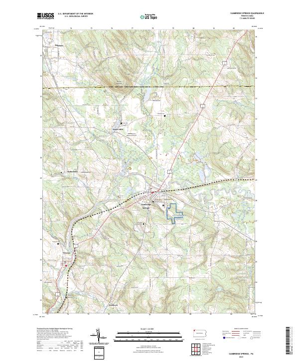USGS Topographic Map – Cambridge Springs