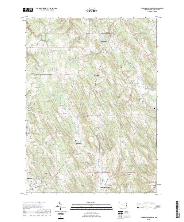 USGS Topographic Map – Cambridge Springs NE