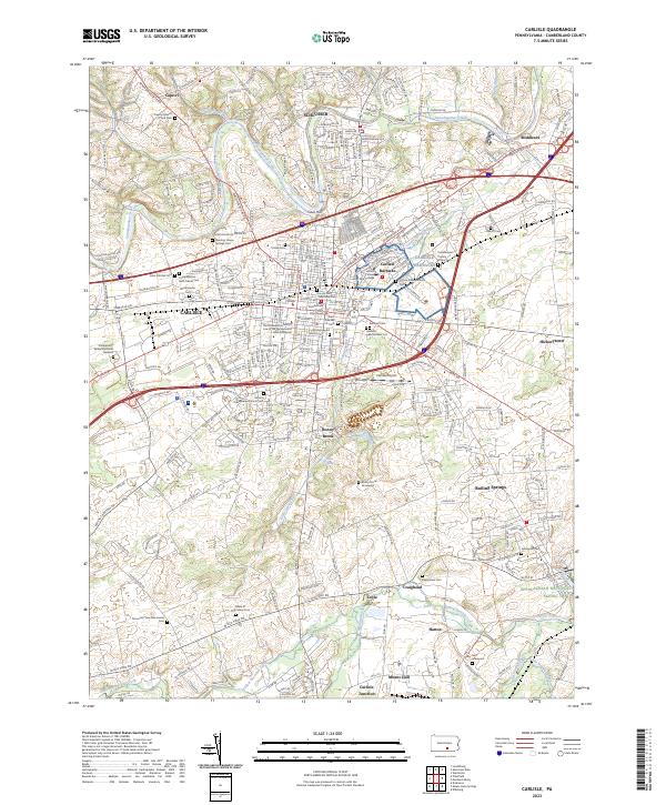 USGS Topographic Map – Carlisle