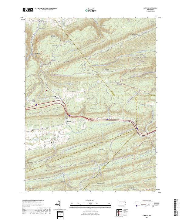 USGS Topographic Map – Carroll