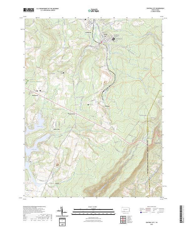 USGS Topographic Map – Central City