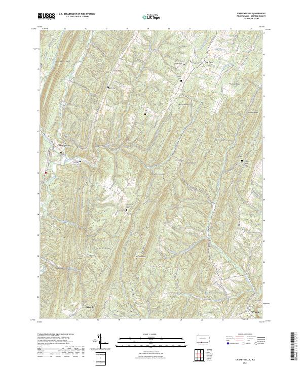 USGS Topographic Map – Chaneysville