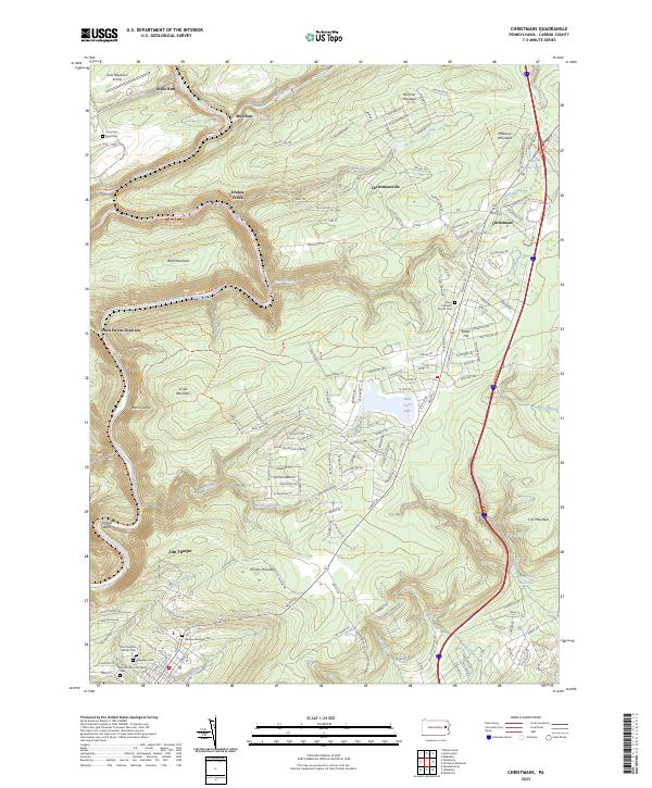 USGS Topographic Map – Christmans