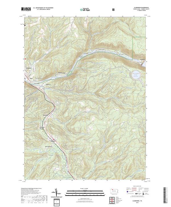USGS Topographic Map – Clarendon