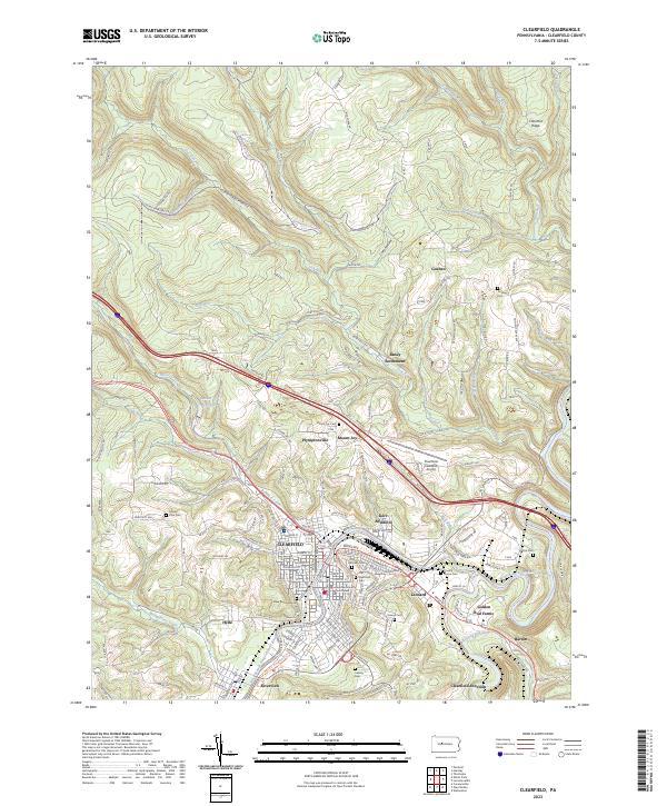 USGS Topographic Map – Clearfield